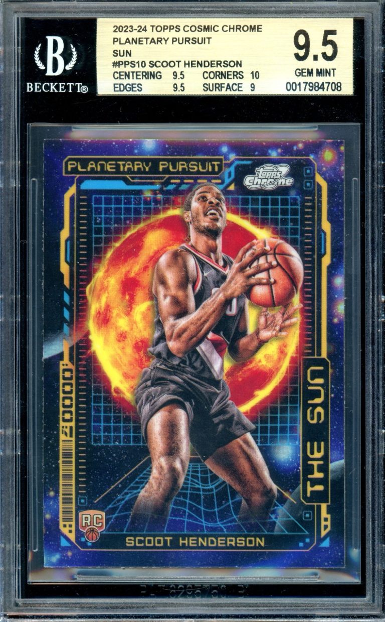 Scoot Henderson Scoot Henderson 2023 Topps Cosmic Chrome Planetary Pursuit Sun Rookie BGS 9.5