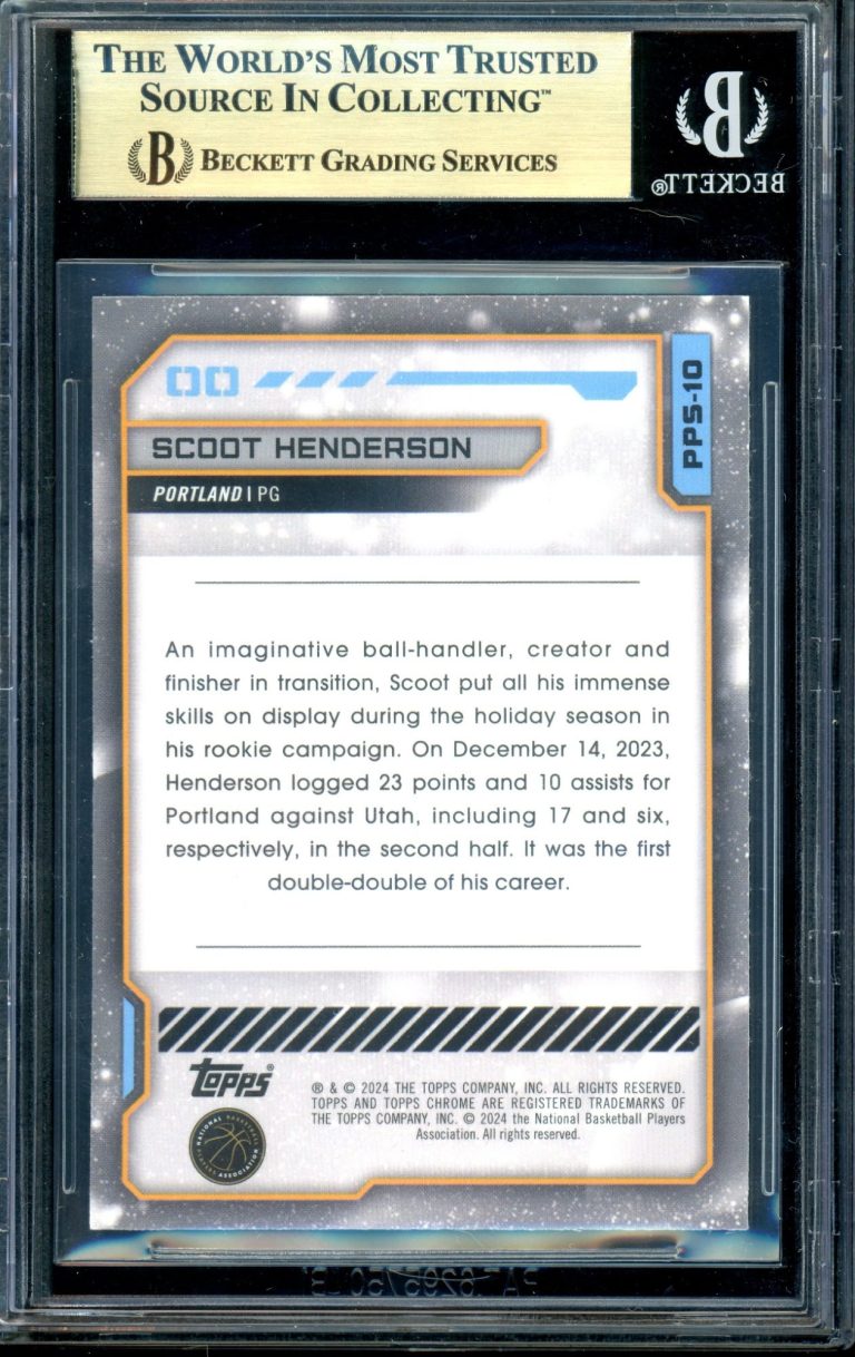 Scoot Henderson Scoot Henderson 2023 Topps Cosmic Chrome Planetary Pursuit Sun Rookie BGS 9.5